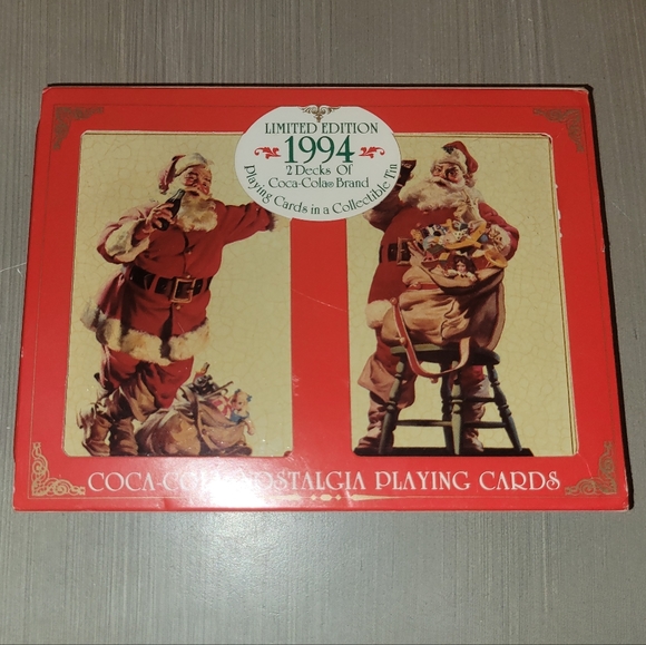 New! 1994 Coca-Cola Playing Cards in  a Collectible Tin - Picture 3 of 8